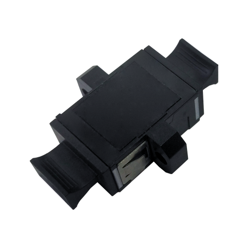 LANMASTER MPO optical adapter with flanges, black